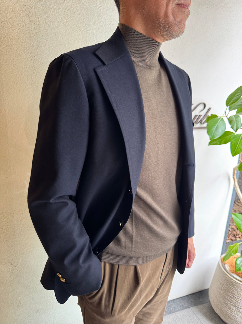DANIELE FIESOLI モックネック ハイゲージニット　カーキ