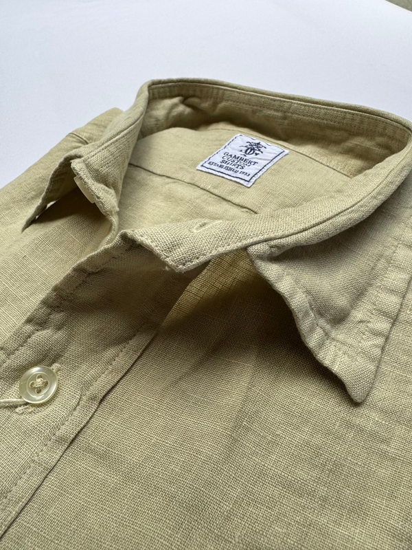 GAMBERT CUSTOM SHIRT ガーメントダイ　ベージュ(両ポケットタイプ）