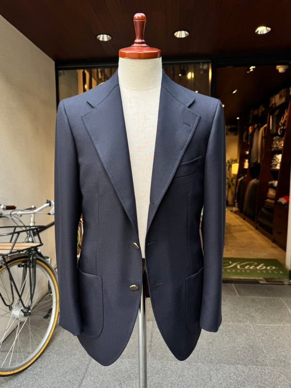 KUBO classic style オリジナル シングルブレステッド ネイビーブレザー