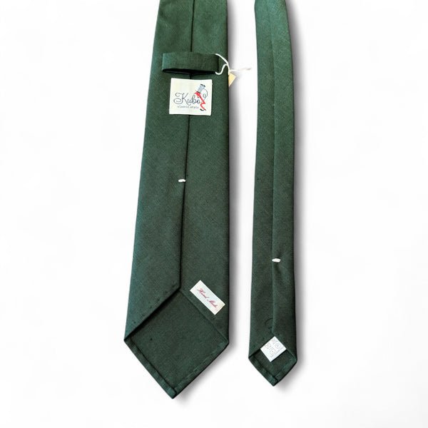 リネン100%ソリッドTIE    グリーン