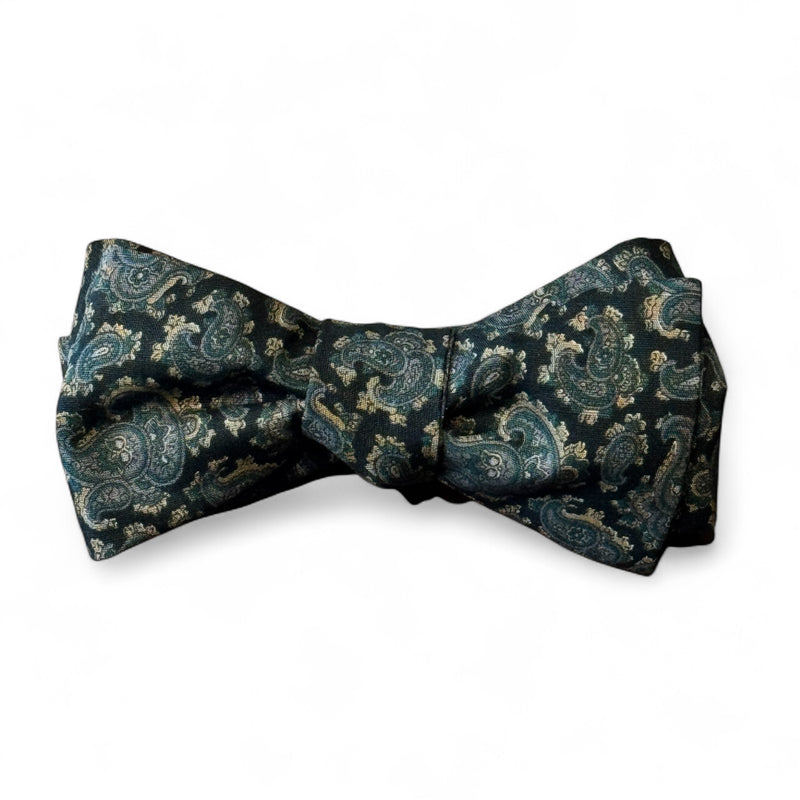 BOW TIE    コットン素材　ネイビーベース、ベージュ×グリーンペイズリー柄