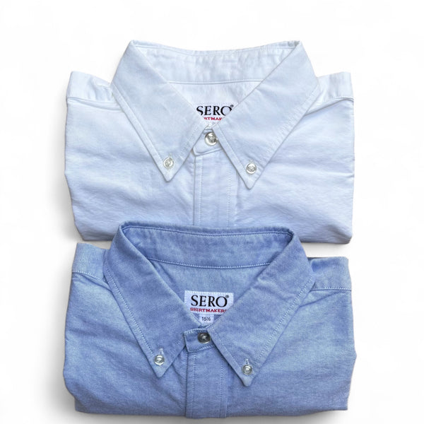 SERO  OXFORD BDシャツ　ホワイト/サックスブルー