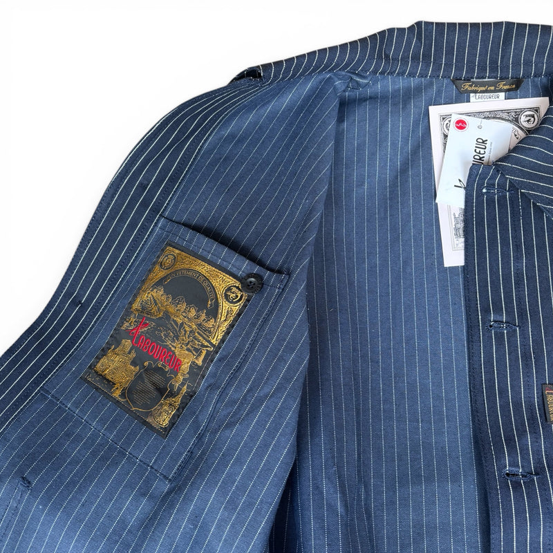 極美品✨️　マディソンブルー　ヒッコリーストライプ ワークジャケット　ネイビー Le Laboureur ヒッコリーストライプ ワークジャケット ネイビー – Kubo